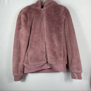Athleta girl  Cozy Faux Fur Pink Ritual Jacket